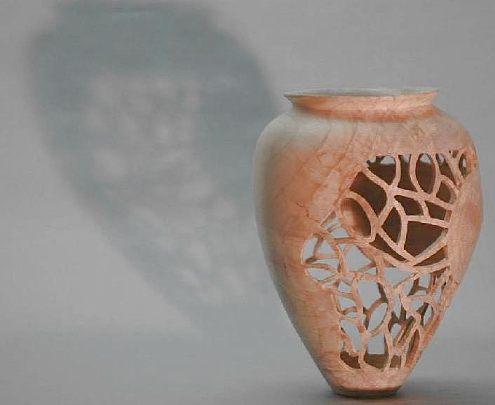 Pierced Maple Vase